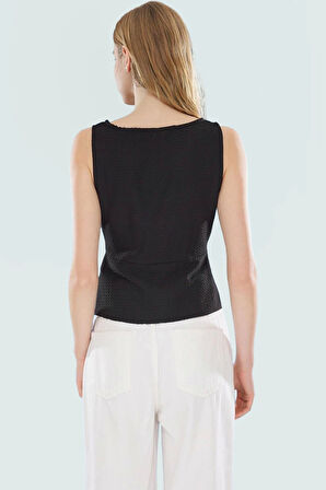 Şık V Yaka Fitted Dokuma Bluz Rahat Yazlık Günlük Stil Uzun Ömürlü Kullanım İçin