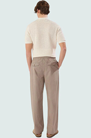 Erkek Straight Fit Boru Paça Pantolon Pamuklu Günlük Kullanım İçin Rahat Dayanıklı Malzeme