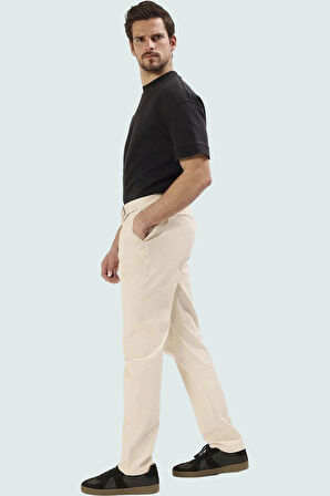 Erkek Straight Fit Gabardin Pantolon Renk Boru Paça Günlük Kullanım Yaz Aylarının Vazgeçilmezi