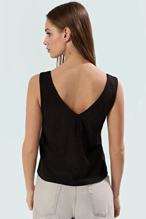 Kadın V Yaka Fitted Likralı Penye Bluz Günlük Kullanım Uzun Ömürlü Dayanıklı Malzeme