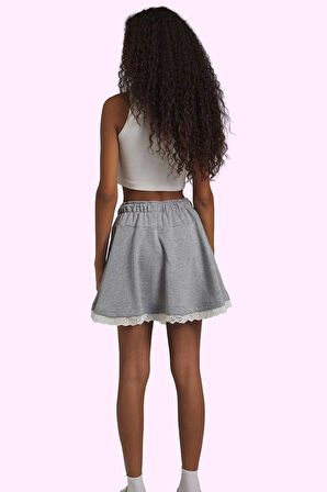 Kadın Mini Örme Etek Renk Yüksek Bel Skater Kalıp Günlük Kombinler Yaz Aylarının Vazgeçilmezi