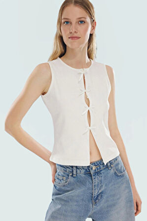Kaşkorse Bisiklet Yaka Crop Bluz Pamuklu Günlük Tarz Zarifane Tasarım Modern Stil