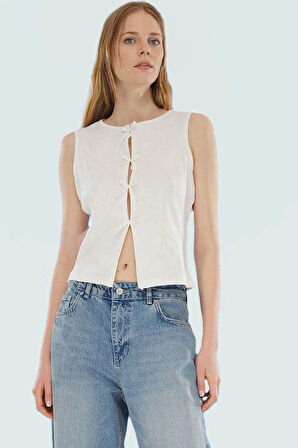 Kaşkorse Bisiklet Yaka Crop Bluz Pamuklu Günlük Tarz Zarifane Tasarım Modern Stil