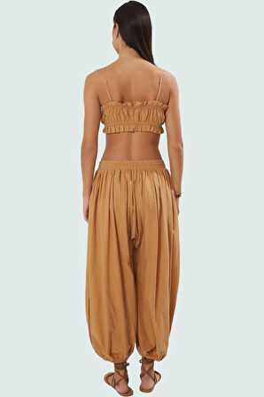 Yazlık Pamuklu Uzun Şalvar Bluz Takım Plaj Modası Zarifane Tasarım Şık Görünüm Kaliteli İşçilik