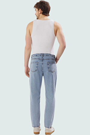 Erkek Denim Kot Pantolon Pamuk Relaxed Fit Günlük Kullanım Hafta Sonu Yaz Aylarının Vazgeçilmezi