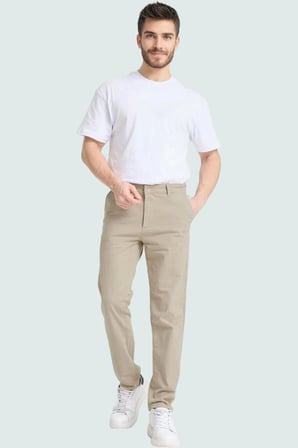 Erkek Chino Pantolon Boru Paça Straight Kalıp Günlük Kombinler Hafta Sonu Kaliteli Malzeme