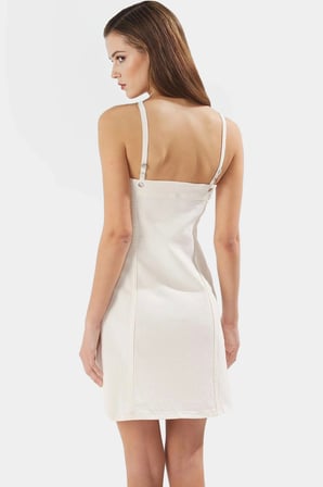 Yazlık Denim Mini Elbise Straplez Kolsuz Bodycon Kesim Rahat Günlük Kullanım İçin