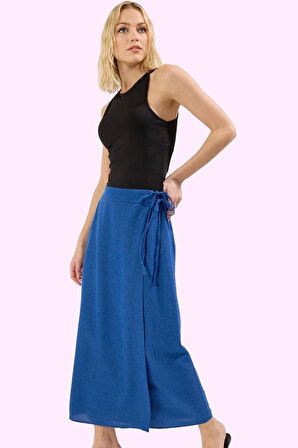 Kadın Maxi Boy Sarong Etek Bağlama Detaylı Dokuma Yazlık Günlük Yaz Aylarının Vazgeçilmezi