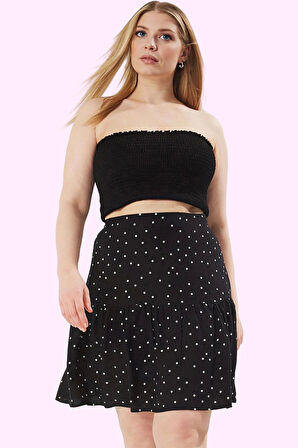 Kadın Mini Boy A line Şally Dokuma Etek Çiçekli Desen Yaz Günlük Kullanım Kaliteli Malzeme