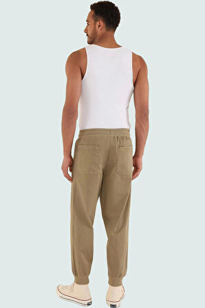 Erkek Jogger Pantolon Gabardin Kumaş Rahat Lastikli Paça Günlük Kombinler Kaliteli Malzeme