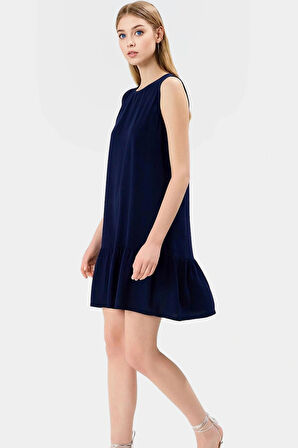 Kadın Mini Elbise Viskoz Kumaş Rahat Günlük Yazlık Seçkin Malzeme Profesyonel Görünüm