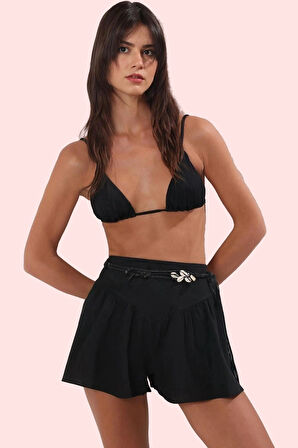 Kadın Geniş Paça Yazlık Şort Pamuklu Plaj Kombinleri İçin Günlük Kullanım Kaliteli Malzeme