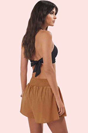 Kadın Geniş Paça Yazlık Şort Pamuklu Plaj Kombinleri İçin Günlük Kullanım Kaliteli Malzeme