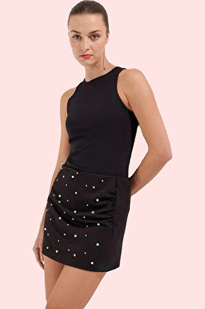 Kadın Mini Şort Etek Boru Paça Normal Bel Şık Gece Kombinleri Günlük Kullanım Modern Tasarım