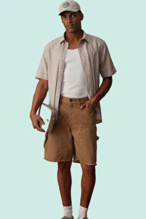 Erkek Denim Şort Geniş Paça Fermuarlı Kısa Boy Pamuklu Günlük Kullanım Yaz Aylarının Vazgeçilmezi