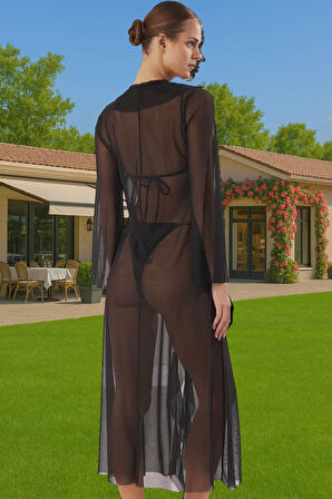 Maxi Şifon Plaj Elbisesi Tek Kol Volanlı Yazlık Profesyonel Görünüm Dayanıklı Malzeme