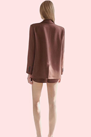 Kadın Yüksek Bel Geniş Paça Kısa Şort Dokuma Poliviskon Yazlık Günlük Kullanım Özel Günler