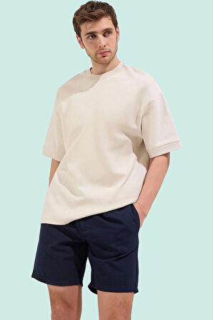 Erkek Pamuklu Düz Desenli Şort Boru Paça Rahat Yaz Günlük Kombin Hafta Sonu Modern Tasarım