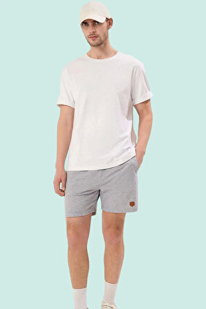 Erkek Melanj Şort Normal Bel Straight Siluet Kısa Boy Günlük Kullanım Yaz Aylarının Vazgeçilmezi