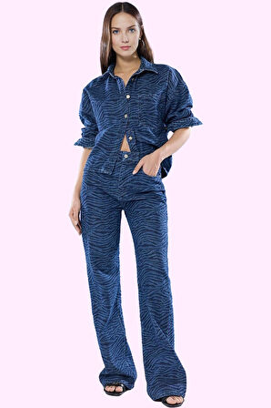 Kadın Geniş Paça Yüksek Bel Jean Pantolon Pamuk Günlük Kullanım Yaz Aylarının Vazgeçilmezi