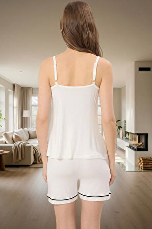 Kadın Hamile Lohusa Viskoz Örme Pijama Takımı V Yaka Rahat Kesim Şık Görünüm Uzun Ömürlü