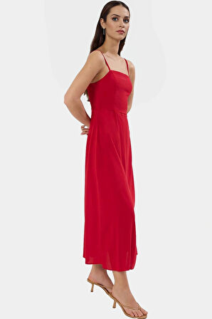 Maxi A line Viskoz Dokuma Elbise Günlük Şıklık İçin Seçkin Malzeme Şık Görünüm Modern Stil