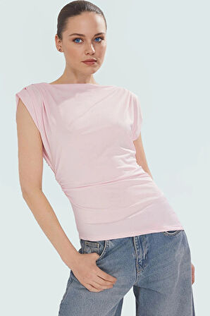 Fitted Kısa Kollu Örme Bluz Rahat Günlük Stil Zarifane Tasarım Konforlu Kesim