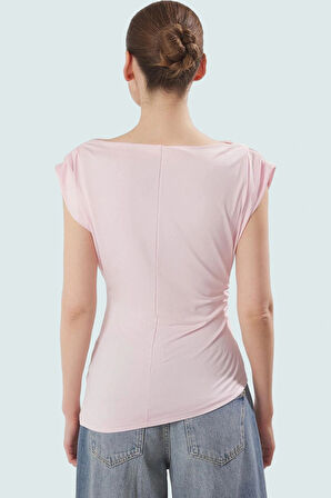 Fitted Kısa Kollu Örme Bluz Rahat Günlük Stil Zarifane Tasarım Konforlu Kesim