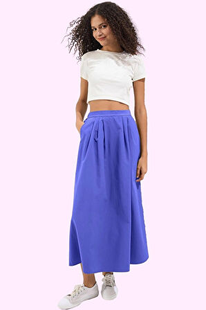 Kız Çocuk Maxi Boy Pile Detaylı Kloş Etek Yaz Aylarının Vazgeçilmezi Günlük Kullanım Hafta Sonu