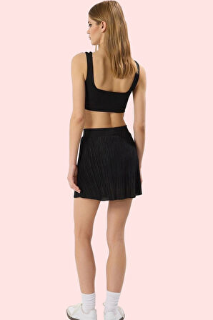 Kadın Spor Şort Etek Pileli Boru Paça Yaz Aylarının Vazgeçilmezi Günlük Kullanım Hafta Sonu