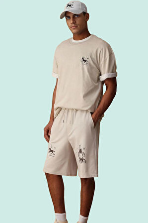 Erkek Geniş Kesim Baskılı Şort Normal Bel Rengi Günlük Kombinler Yaz Aylarının Vazgeçilmezi