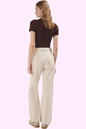 Kadın Yüksek Bel Geniş Paça Pamuklu Pantolon Günlük Ve Şık Kombinler Yaz Aylarının Vazgeçilmezi