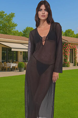 Leopar Desenli Maxi Örme Plaj Elbise Şık Yazlık Tasarım Özenle Seçilmiş Şık Görünüm Rahat Ve Şık