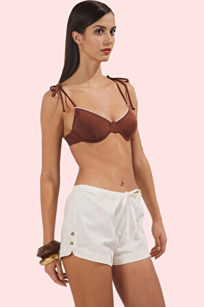 Kadın Geniş Paça Çizgili Denim Şort Pamuk Yaz Aylarının Vazgeçilmezi Günlük Kullanım Hafta Sonu