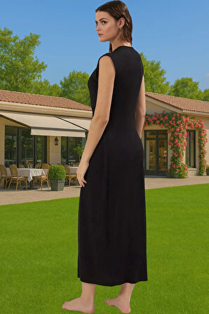 Oversize Maxi Plaj Elbise Viskoz Örme Yazlık Şık Tasarım Şık Görünüm Profesyonel Görünüm