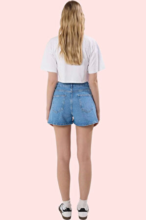 Kadın Denim Şort Geniş Paça City Kalıp Pamuklu Günlük Kombinler Yaz Aylarının Vazgeçilmezi