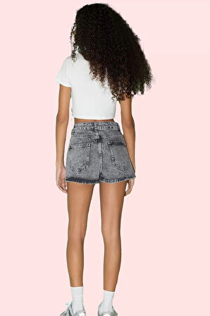 Kadın Yüksek Bel Geniş Paça Denim Şort Kısa Boy Günlük Kombinler Yaz Aylarının Vazgeçilmezi