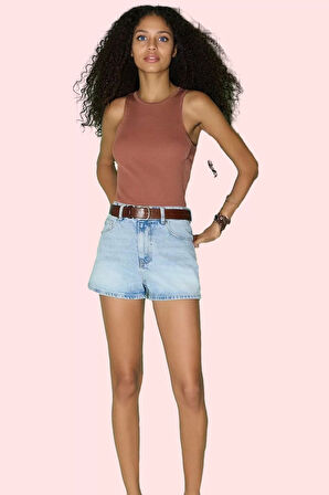 Kadın Yüksek Bel Geniş Paça Denim Şort Kısa Boy Günlük Kombinler Yaz Aylarının Vazgeçilmezi