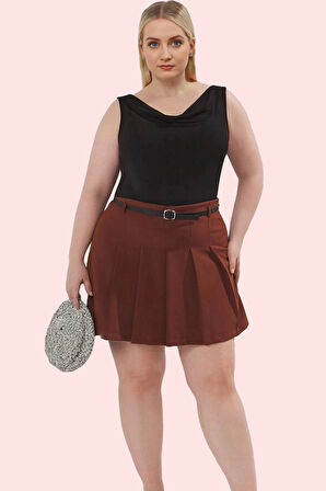 Kadın Dokuma Yüksek Bel Kısa Şort Etek Büyük Beden İş İçin Günlük Kullanım Kaliteli Malzeme