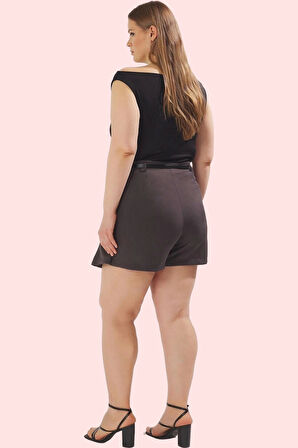 Kadın Dokuma Yüksek Bel Kısa Şort Etek Büyük Beden İş İçin Günlük Kullanım Kaliteli Malzeme