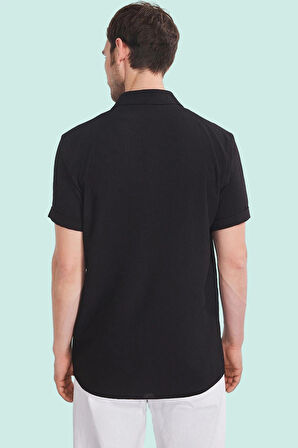 Erkek Kısa Kollu Dokulu Gömlek Rahat Kalıp Günlük Kullanım Hafta Sonu Yaz Aylarının Vazgeçilmezi