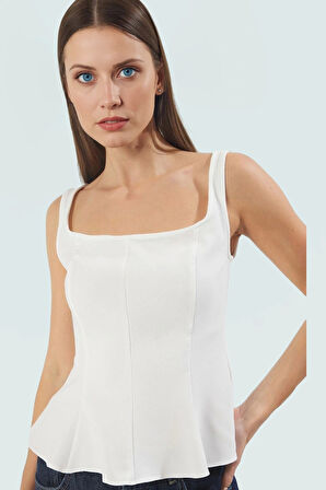 Dokuma Peplum Bluz Regular Kalıp Rahat Yazlık Özel Tasarım Dayanıklı Malzeme Kaliteli İşçilik