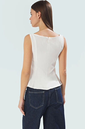 Dokuma Peplum Bluz Regular Kalıp Rahat Yazlık Özel Tasarım Dayanıklı Malzeme Kaliteli İşçilik