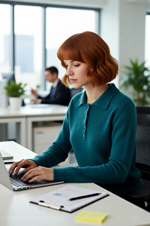 Kadın Regular Kalıp Polo Yaka Triko Kazak Kış Sezonu İçin Özel Tasarım Rahat Şık ve Konforlu