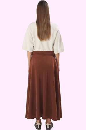 Kadın Örme Midi Kloş Etek Günlük Casual Stil Yaz Aylarının Vazgeçilmezi Stilin Buluştuğu Yer