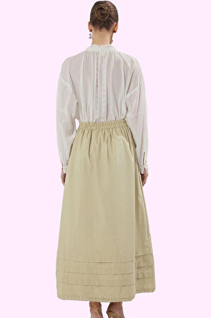 Kadın Maxi Kloş Etek Renk Gabardin Kumaş Günlük Şıklık Hafta Sonu Yaz Aylarının Vazgeçilmezi