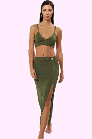 Kadın Maxi Örme Plaj Etek Aksesuar Detaylı Yazlık Günlük Kullanım Yaz Aylarının Vazgeçilmezi