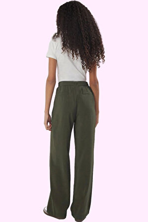 Kadın Geniş Paça Wide Leg Pantolon Kemerli Yazlık Günlük Kullanım Yaz Aylarının Vazgeçilmezi