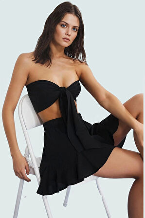 Leopar Desenli Viskoz Bluz Etek Takım Plaj Şıklığı Yazlık Premium Kalite Rahat Ve Şık Konforlu Kesim