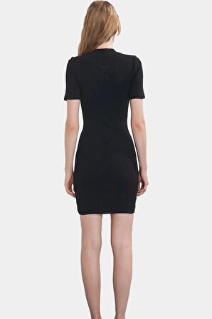 Kadın Mini Örme Elbise Bodycon Kalıp Kısa Kol Yazlık Günlük Profesyonel Görünüm Rahat Ve Şık